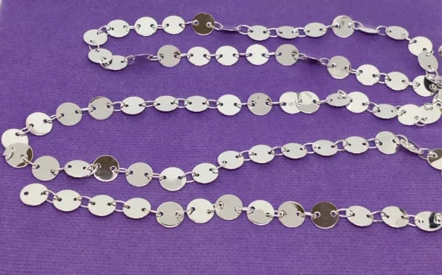 Chaîne à pastilles  6mm anneaux soudés, plaquée en France 10 microns