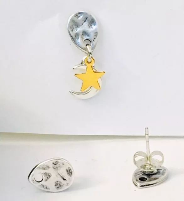 Boucles d'oreilles petite poire martelée