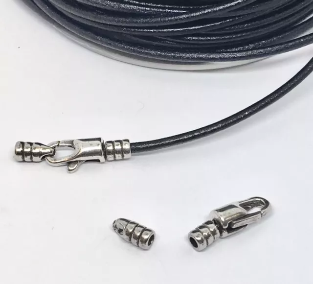 Mousqueton  laiton pour cuir 2 mm rond, plaqué en France 10 microns