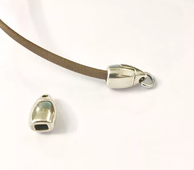 Fermoir 3mm plat avec anneau-EXCLUSIVITÉ IDIL