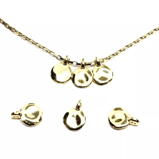 Petit pendant sequin martelé