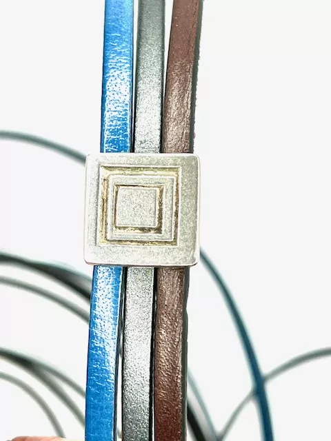 Passant carré pour cuir plat 15mm