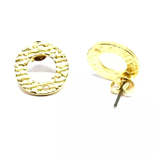 Boucles d'oreilles à clou doré tige titan