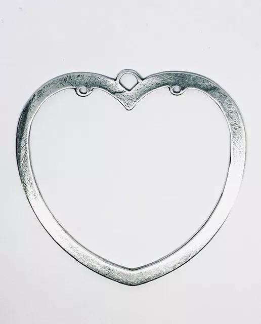 Grand pendant cœur avec anneaux