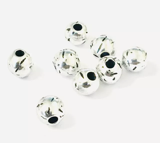 Perles en zamac martelé 7mm