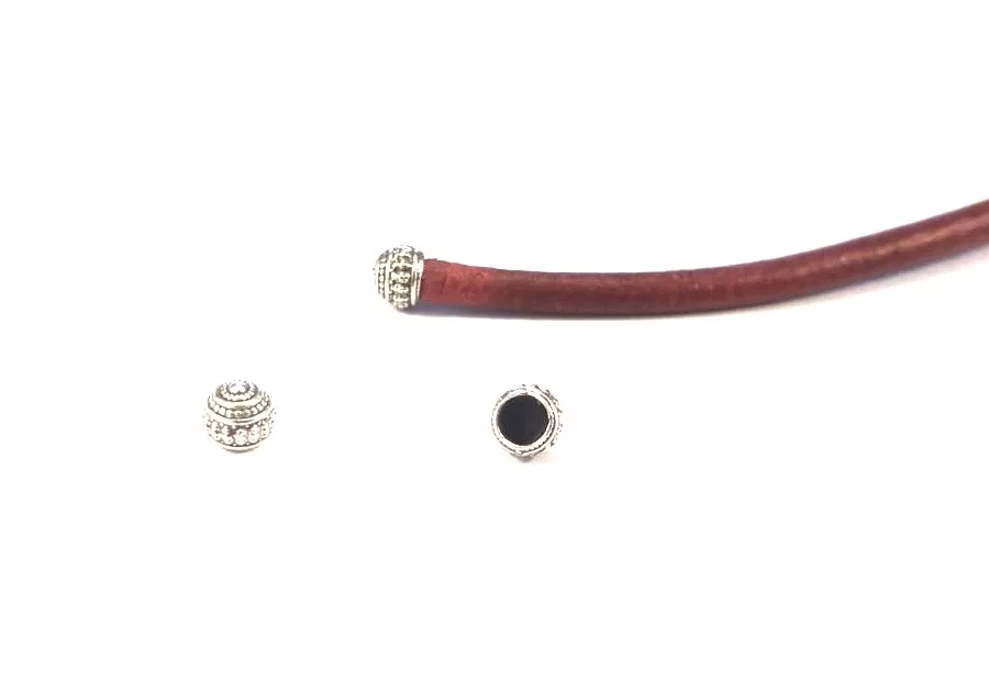 Embout de finition en étain avec motif fantaisie 3mm