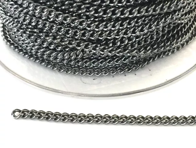 Chaine gourmette plaqué canon de fusil -GUN en France, 3mm