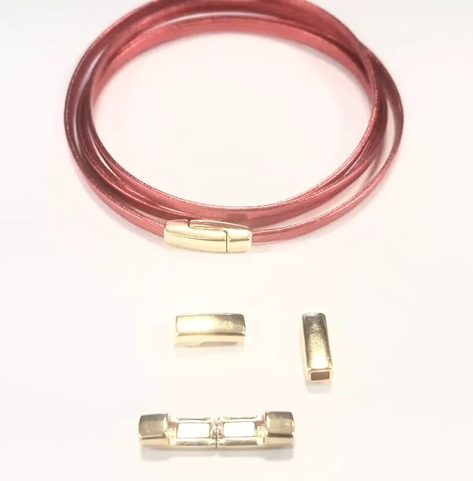 Fermoir aimanté 3x2mm simple doré