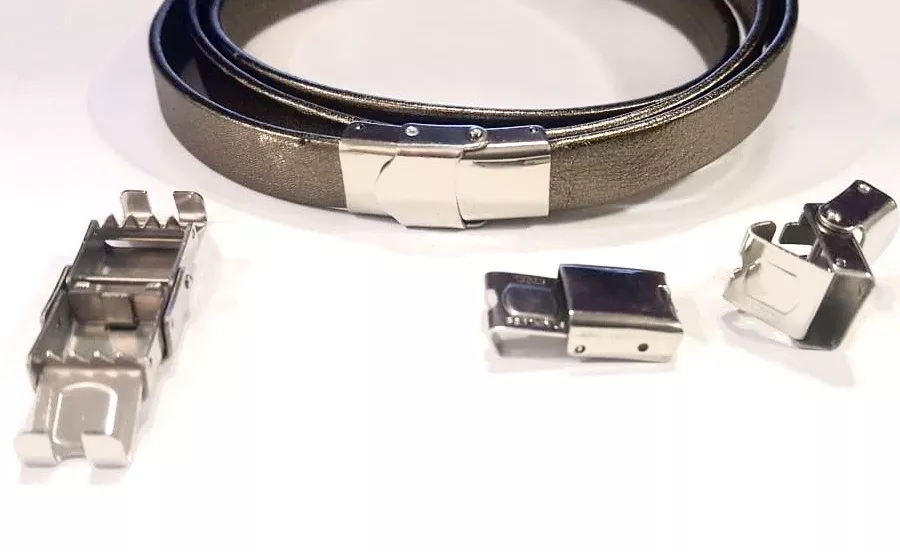 Fermoir en acier à clips ajustable 10x3mm