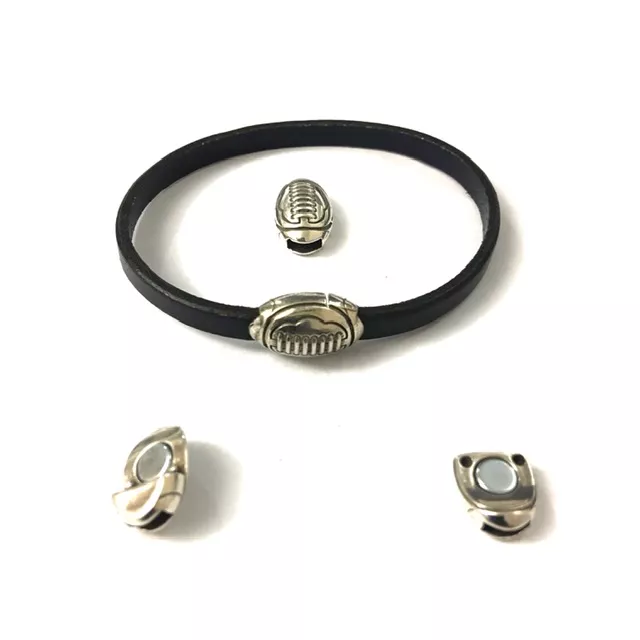 Fermoir aimanté ballon de rugby pour cuir 5mm, EXCLUSIVITE IDIL