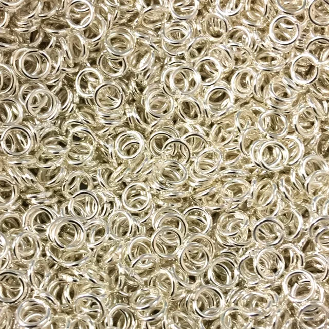 Anneaux 5mm fin plaqué argent vif 10 microns en France