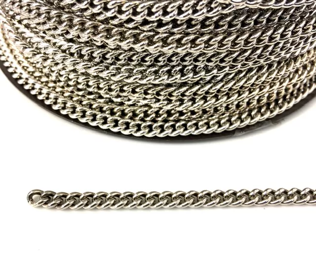 CHAINE GOURMETTE 4MM PLAQUEE 10MICRONS EN FRANCE