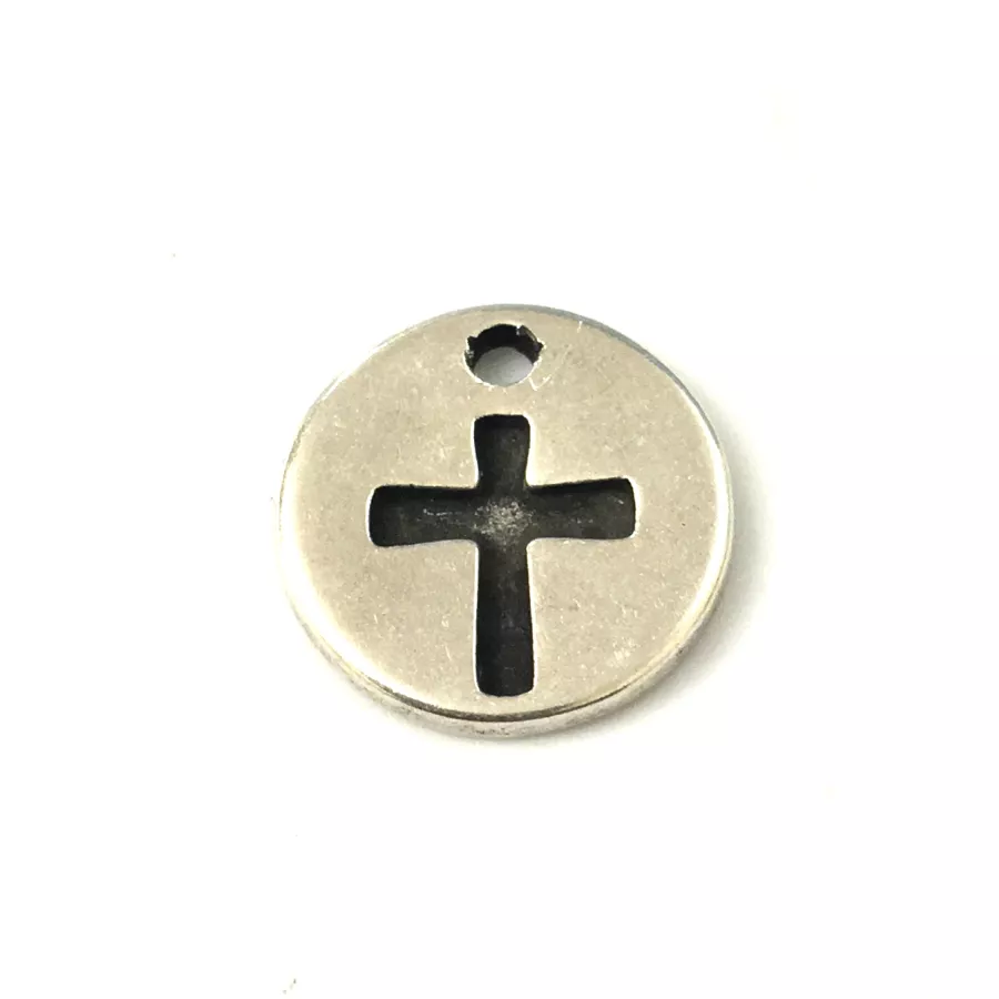 Pendant petite médaille avec croix