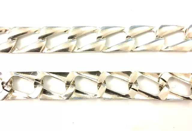 Grande chaine gourmette plaquée 10 microns