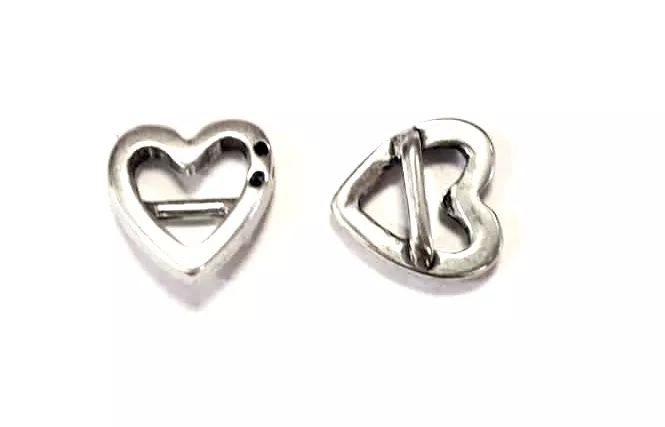 Passant coeur pour cuir fin ou tissu 6mm