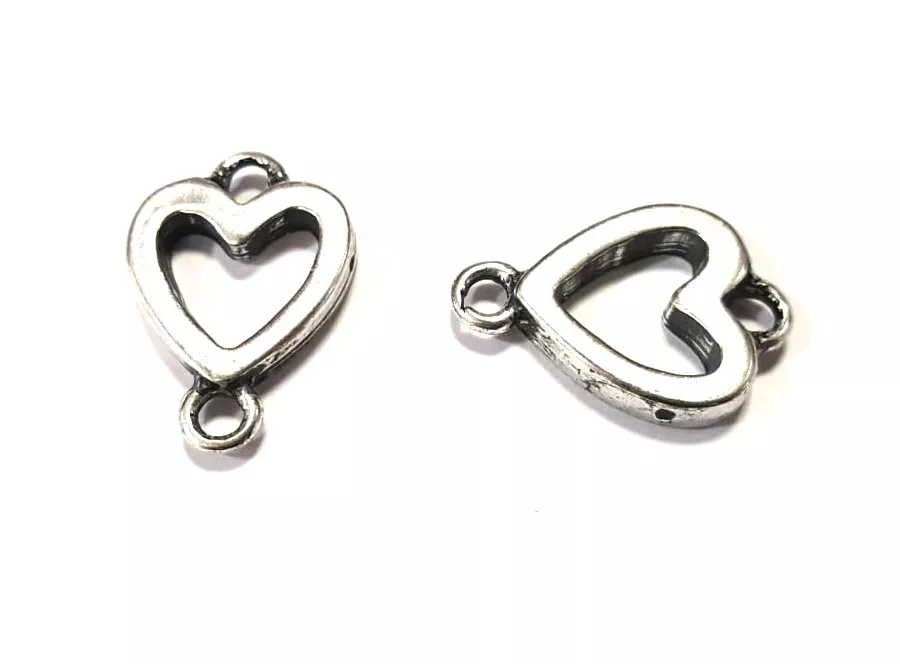 Intercalaire coeur évidé avec deux anneaux