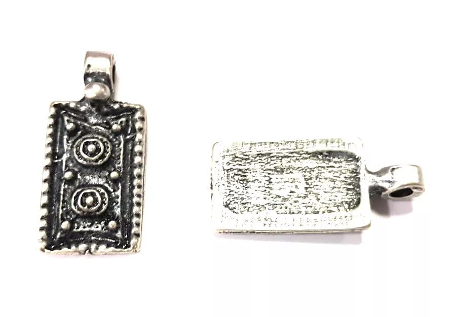 Pendant rectangulaire motif ethnique