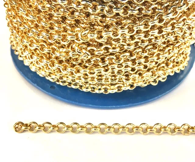 Chaine jaseron 4.5mm doré à l'or fin 