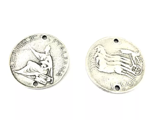 Pièce de monnaie Italienne en intercalaire 28.3mm