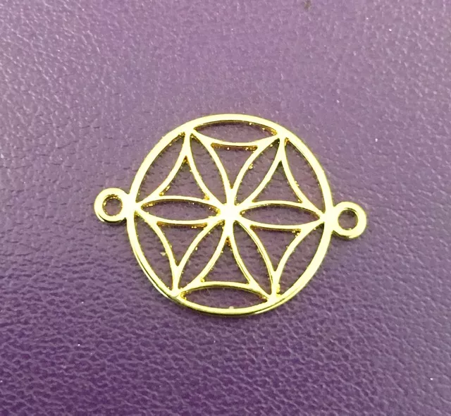 Symbole de la beauté féminine et de l'amour, Aphrodite INTERCALAIRE laiton doré 15mm