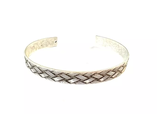 Bracelet en laiton plaqué argent antique