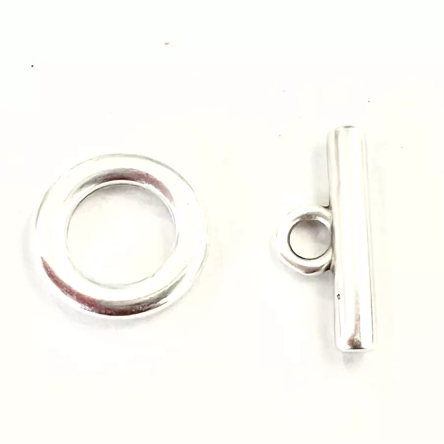 Petit Fermoir T ou toggle 15mm en argent antique