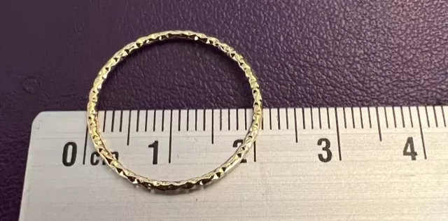 5Anneaux ciselés 20mm en laiton doré à l'or fin 24 carat 1 micron FR