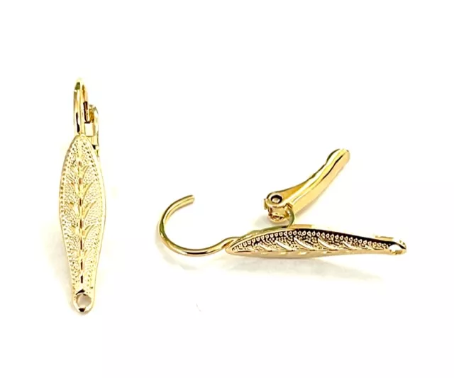 Boucles d'oreilles dormeuses en forme de feuille