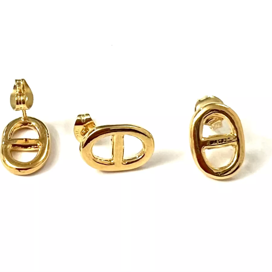 Boucles d'oreilles maille marine étain Fab FR Or 1micron