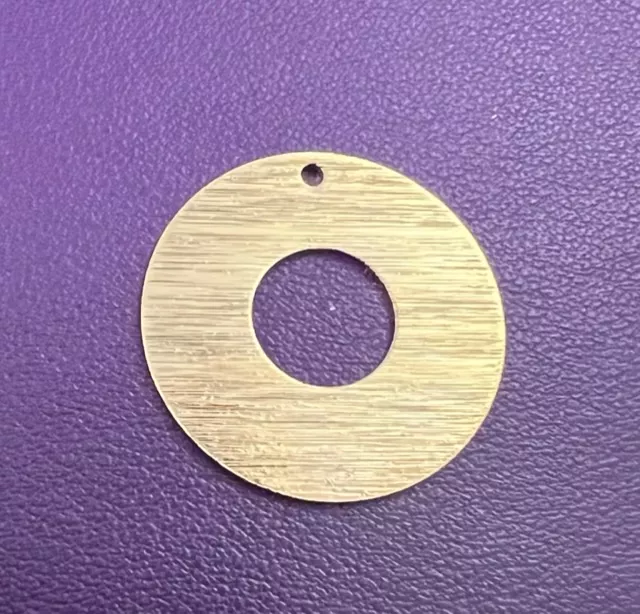 2 Pendants en laiton doré 1micron or en France 25mm