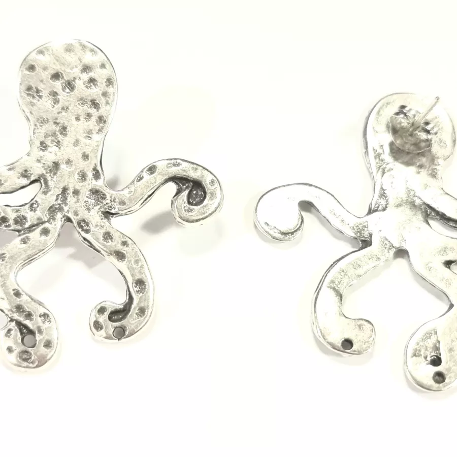 Boucles d'oreilles à clous en forme de pieuvre