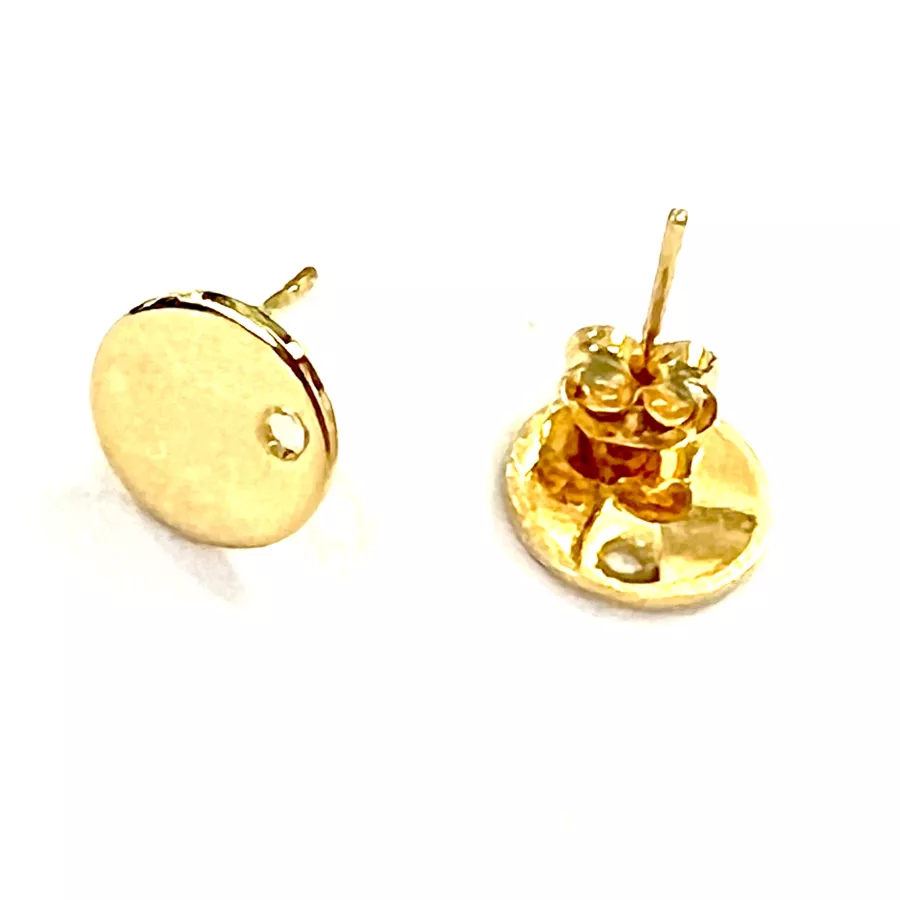 Boucles d'oreilles à clous  en laiton doré