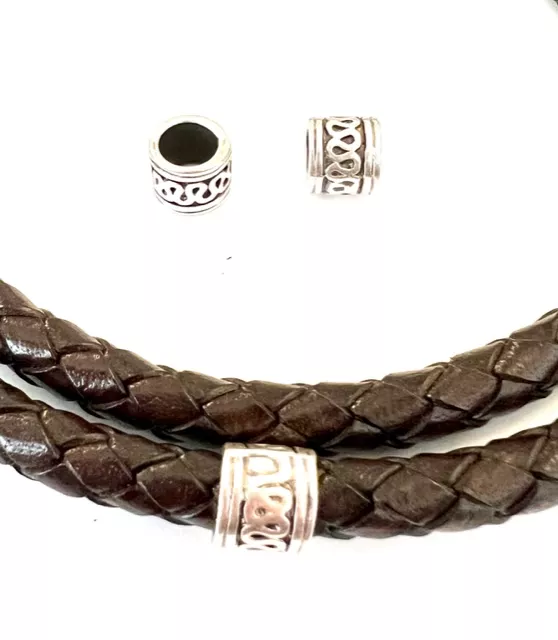 Perles en zamac pour cuir 8mm