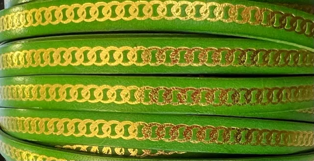 Cuir de Buffle avec motif chaine doré