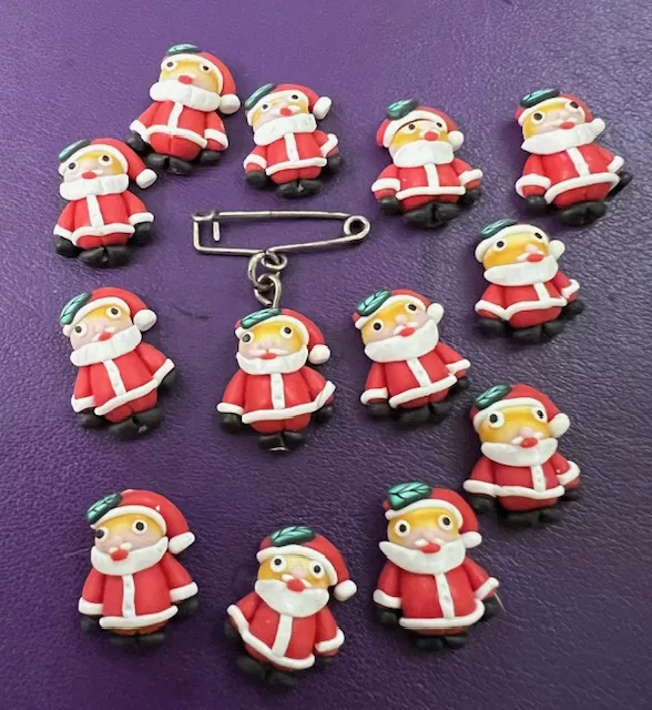 Père Noel en fimo à l'unité