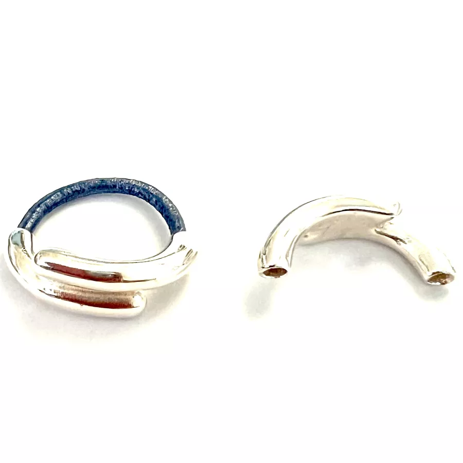 bague demi jonc à réaliser avec cuir 2mm rond