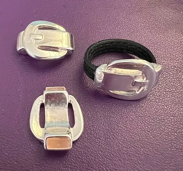 Passant boucle pour créer bague , en argent vif