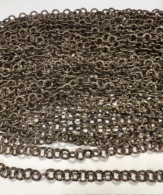 chaine rond martelé placage bronze