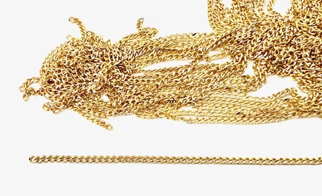 Chaine acier doré gourmette 3.2mm