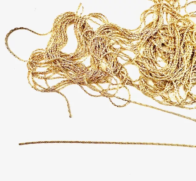 Chaine acier doré fine 0.9mm