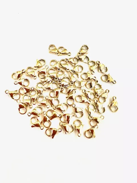 Mousqueton acier doré 10mm