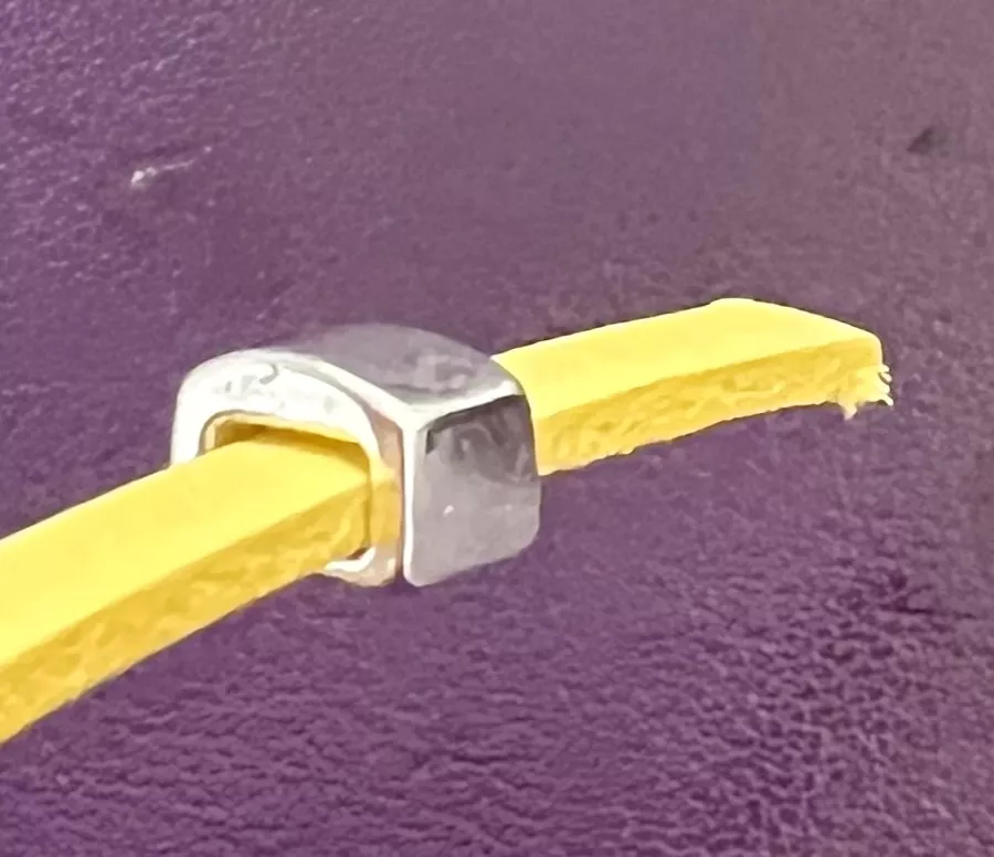 Passant bombé 5mm argent vif