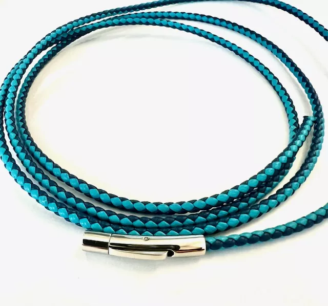 2Fermoirs acier pour cuir rond 3mm