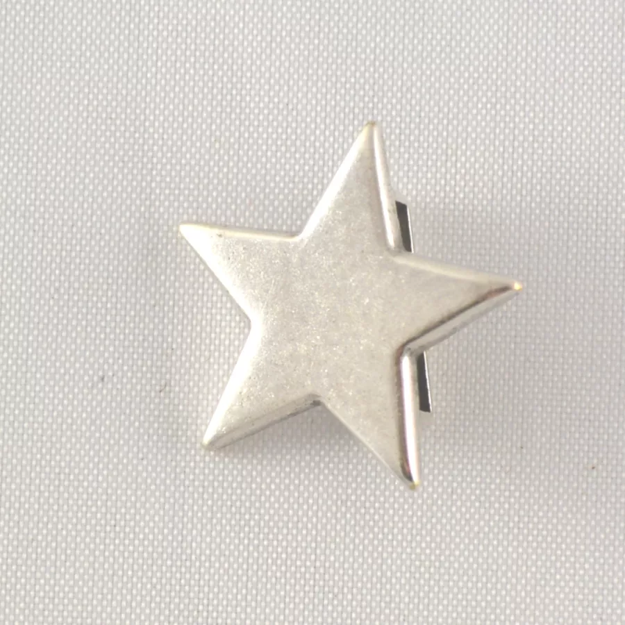 10 passants etoile en zamac plaqué argent