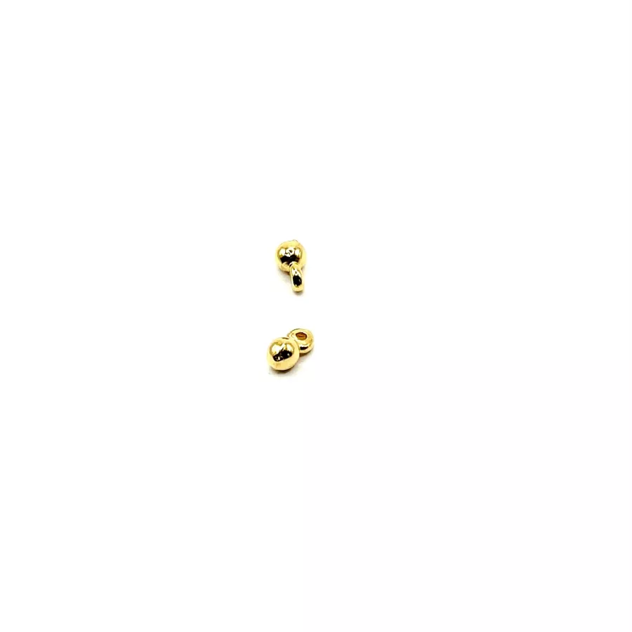 Pendant petite boule doré à l'or fin 18 carat 3.4mm