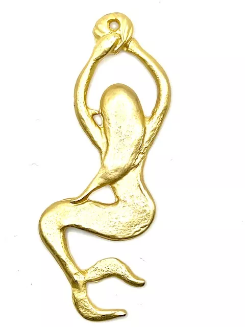 Grand pendant SIRENE 10CM EN OR MAT