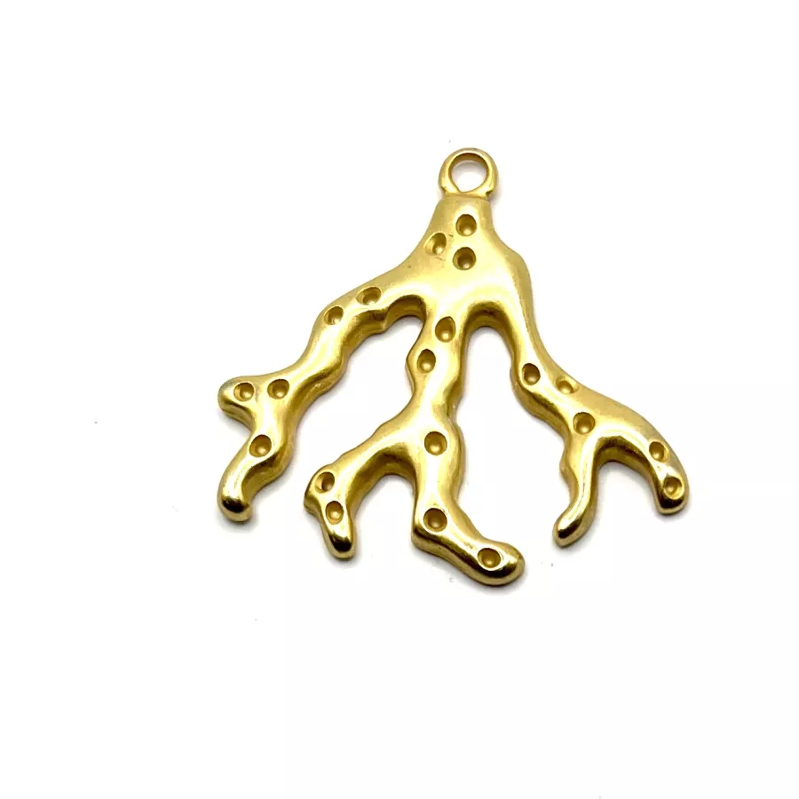 Pendant Corail en zamac OR MAT 34.2x 41.7mm