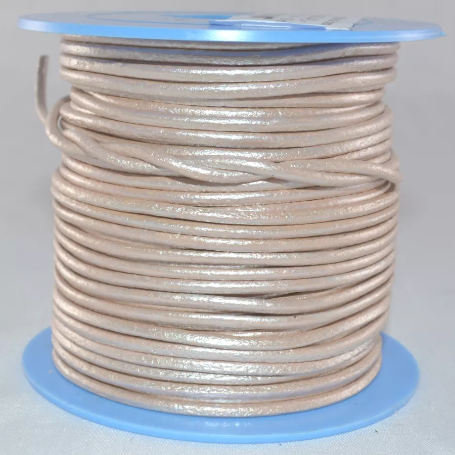 Cuir rond 2 mm couleurs pastel et métallisées - Maquillage métallisé