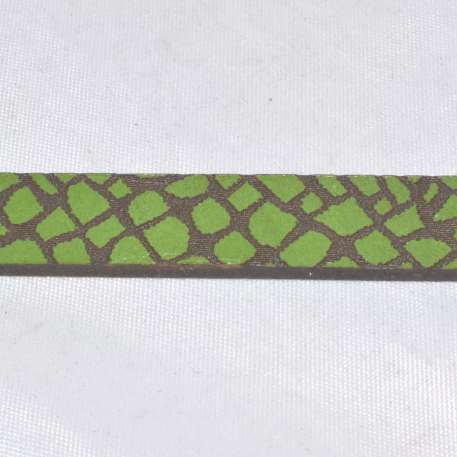 CUIR LASER 10MM CRAQUELE - Vert