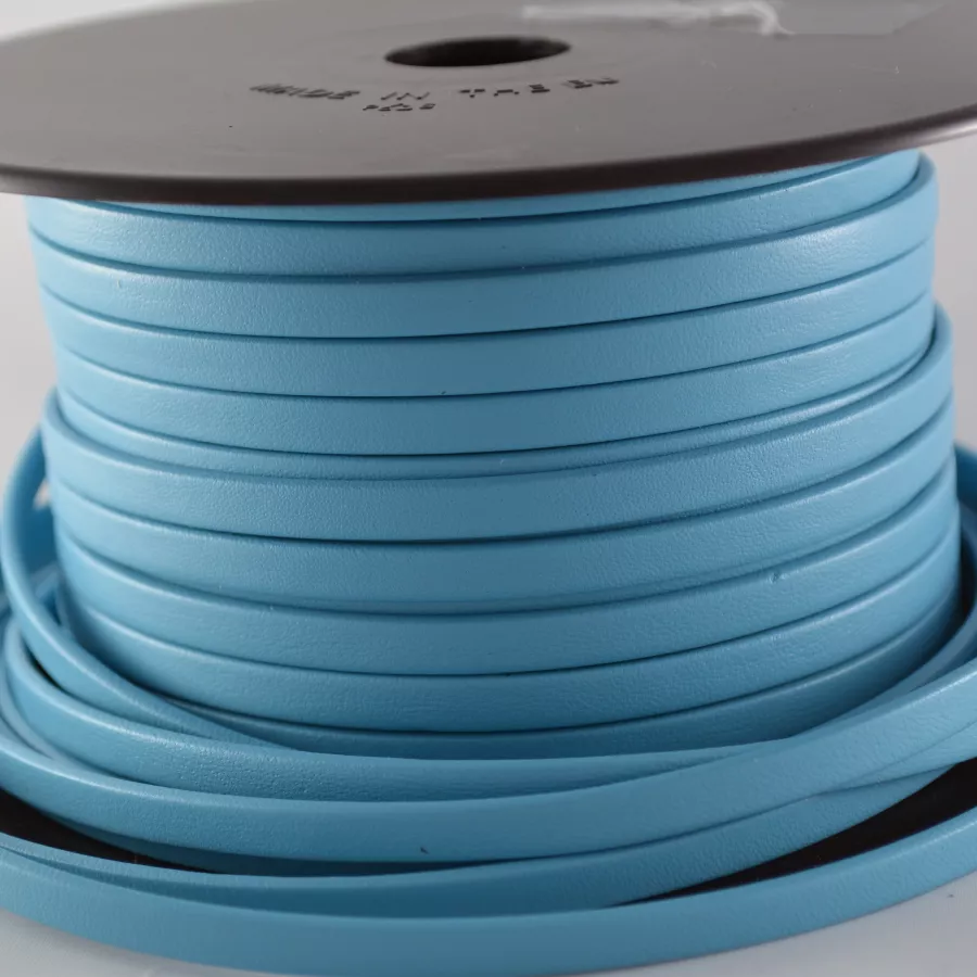 Cuir Chèvre - Plat - 5 mm - Bleu ciel